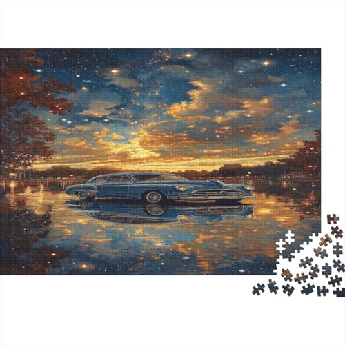 Ölgemälde Auto-Puzzle Fahrzeug car HolzKunst Premium Magie Spiel Entpacken Automobil Fahrzeug car Puzzles Plakat Für Erwachsene Kinder 300pcs (40x28cm) von DUABELPHF