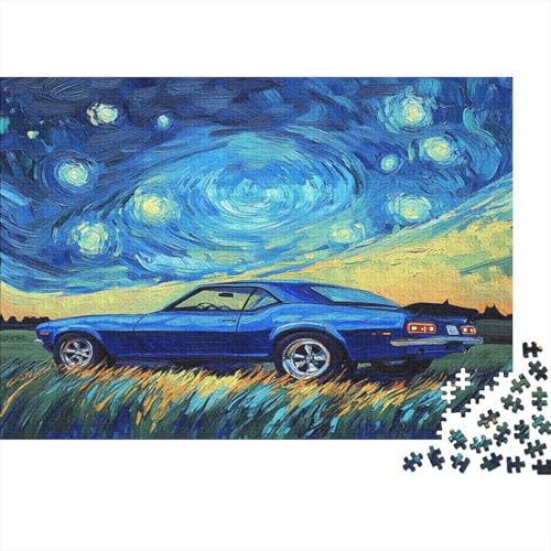 Ölgemälde Auto-Puzzle Fahrzeug car HolzKunst Premium Magie Spiel Entpacken Automobil Fahrzeug car Puzzles Plakat Für Erwachsene Kinder 300pcs (40x28cm) von DUABELPHF