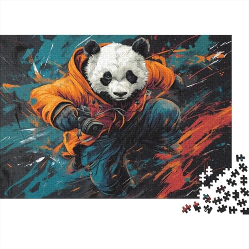 Panda Bambusbär Puzzle HolzKunst Premium Süßes Tier Kreativ Lustiges Puzzles Plakat Für Erwachsene Kinder 300pcs (40x28cm) von DUABELPHF