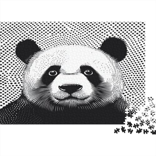 Panda Bambusbär Puzzle HolzKunst Premium Süßes Tier Kreativ Lustiges Puzzles Plakat Für Erwachsene Kinder 500pcs (52x38cm) von DUABELPHF