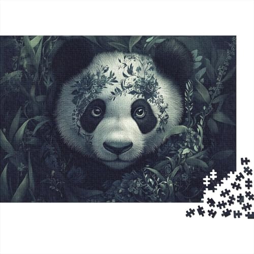 Panda Bambusbär Puzzle HolzKunst Premium Süßes Tier Spiel Entpacken Puzzles Plakat Für Erwachsene Kinder 300pcs (40x28cm) von DUABELPHF