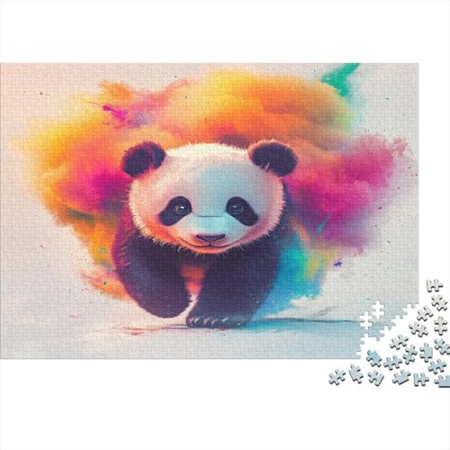 Panda Bambusbär Puzzle HolzKunst Premium Süßes Tier Spiel Entpacken Puzzles Plakat Für Erwachsene Kinder 300pcs (40x28cm) von DUABELPHF