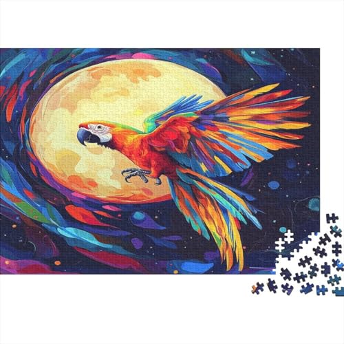 Papagei Parrot Puzzle HolzKunst Premium Kreativ Lustiges Tier Plakat Papageien Puzzles Erwachsene Kinder 300pcs (40x28cm) von DUABELPHF