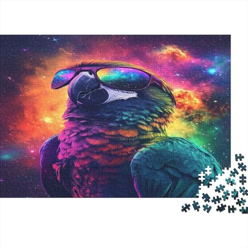 Papagei Parrot Puzzle HolzKunst Premium Kreativ Lustiges Tier Plakat Papageien Puzzles Erwachsene Kinder 500pcs (52x38cm) von DUABELPHF