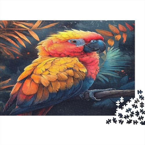 Papagei Parrot Puzzle HolzKunst Premium Kreativ Lustiges Tier Plakat Papageien Puzzles Für Erwachsene Und Kinder Ab 13 Jahren 300pcs (40x28cm) von DUABELPHF