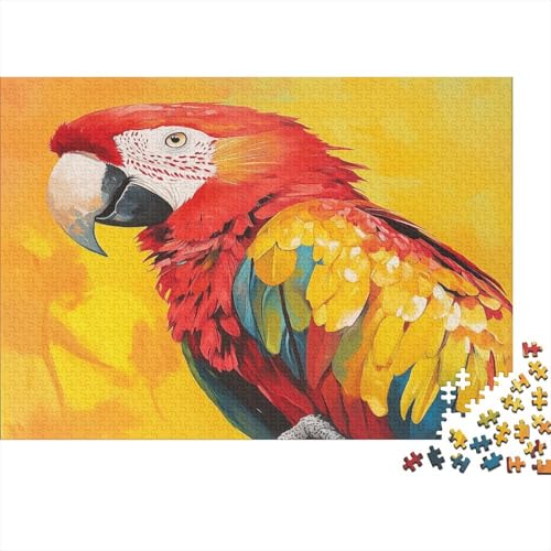 Papagei Parrot Puzzle HolzKunst Premium Polly Kreativ Lustiges Tier Plakat Papageien Puzzles Für Erwachsene Und Kinder Ab 13 Jahren 500pcs (52x38cm) von DUABELPHF