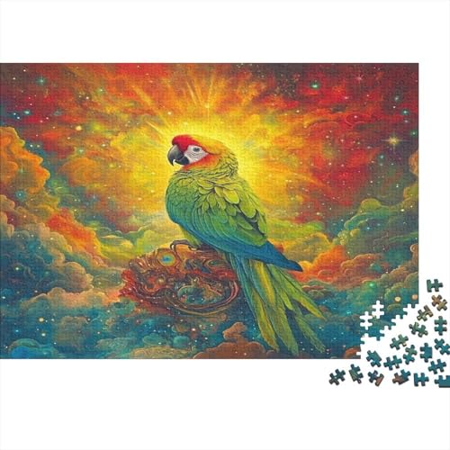 Papagei Parrot Puzzle HolzKunst Premium Polly Legespiel- Erwachsenenpuzzle Tier Plakat Papageien Puzzles Für Erwachsene Und Kinder Ab 13 Jahren 500pcs (52x38cm) von DUABELPHF