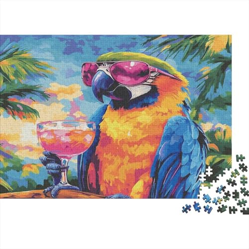 Papagei Parrot Puzzle HolzKunst Premium Spiel Entpacken Tier Plakat Papageien Puzzles Für Erwachsene Und Kinder Ab 13 Jahren 500pcs (52x38cm) von DUABELPHF