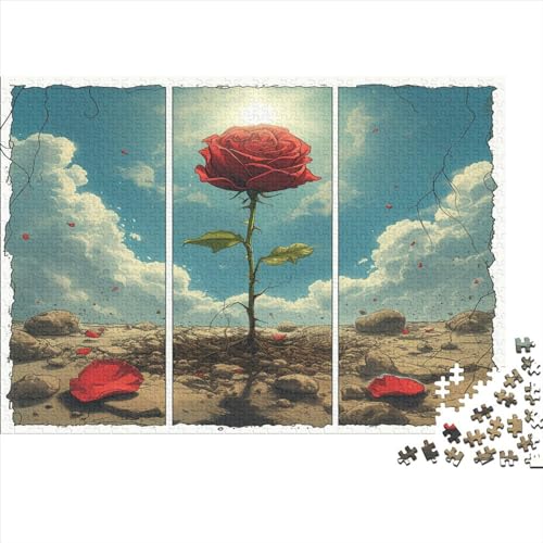 Rose Puzzle 1000 Teile Puzzle Für Erwachsene Und Kinder Ab 14 Jahren Puzzel 1000pcs (75x50cm) von DUABELPHF