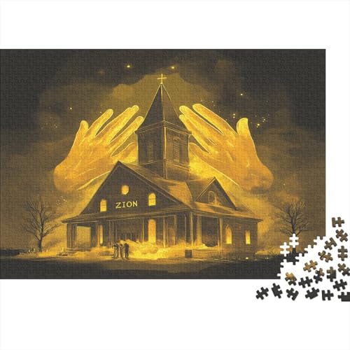 Saint Gläubiger Jünger Gebet Puzzle HolzKunst Premium Church Kreativ Lustiges Puzzles Plakat Für Erwachsene Kinder 300pcs (40x28cm) von DUABELPHF