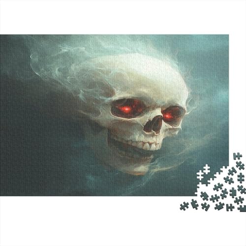 Schädel Skeleton Skelett Skull Puzzle HolzKunst Premium Schreckliche Aufregung Spiel Entpacken Puzzles Plakat Für Erwachsene Kinder 300pcs (40x28cm) von DUABELPHF