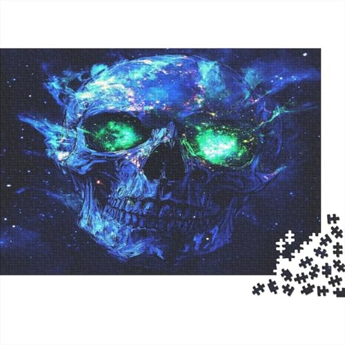 Schädel Skeleton Skelett Skull Puzzle HolzKunst Premium Schreckliche Aufregung Spiel Entpacken Puzzles Plakat Für Erwachsene Kinder 300pcs (40x28cm) von DUABELPHF