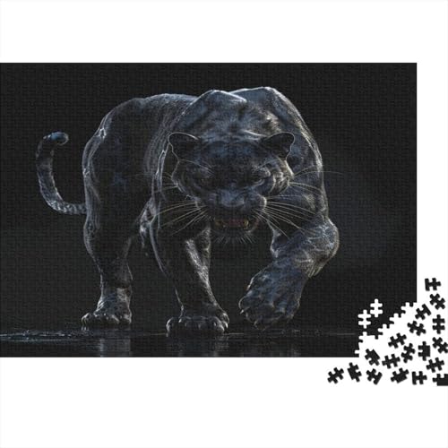 Schwarzer Panther Puzzle 1000 Teile Für Erwachsene Und Kinder Ab 14 Jahren Für Stressabbauer Puzzel 1000pcs (75x50cm) von DUABELPHF