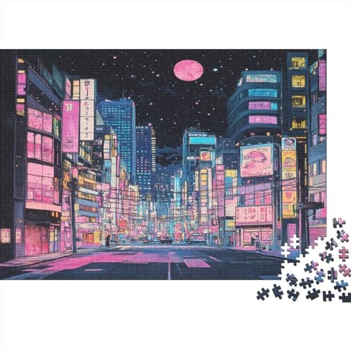 Tokio Tokyo Puzzle HolzKunst Premium Japanische Stadtlandschaft Kreativ Lustiges Puzzles Plakat Für Erwachsene Kinder 300pcs (40x28cm) von DUABELPHF