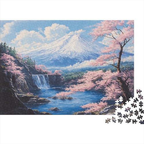 Tokio Tokyo der Fuji - Berg Mount Fuji Puzzle HolzKunst Premium Japanische Stadtlandschaft Kreativ Lustiges Puzzles Plakat Für Erwachsene Kinder 300pcs (40x28cm) von DUABELPHF