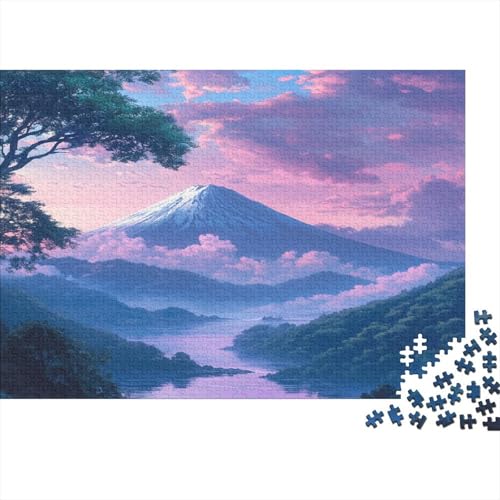 Tokio Tokyo der Fuji - Berg Mount Fuji Puzzle HolzKunst Premium Japanische Stadtlandschaft Kreativ Lustiges Puzzles Plakat Für Erwachsene Kinder 300pcs (40x28cm) von DUABELPHF