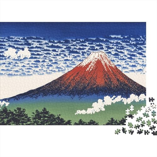 Tokio Tokyo der Fuji - Berg Mount Fuji Puzzle HolzKunst Premium Japanische Stadtlandschaft Kreativ Lustiges Puzzles Plakat Für Erwachsene Kinder 500pcs (52x38cm) von DUABELPHF