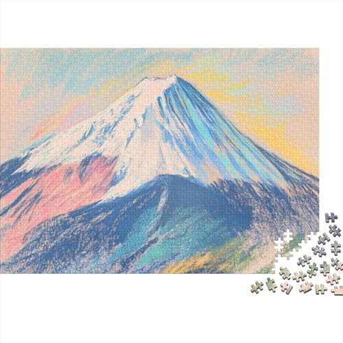 Tokio Tokyo der Fuji - Berg Mount Fuji Puzzle HolzKunst Premium Japanische Stadtlandschaft Spiel Entpacken Puzzles Plakat Für Erwachsene Kinder 500pcs (52x38cm) von DUABELPHF