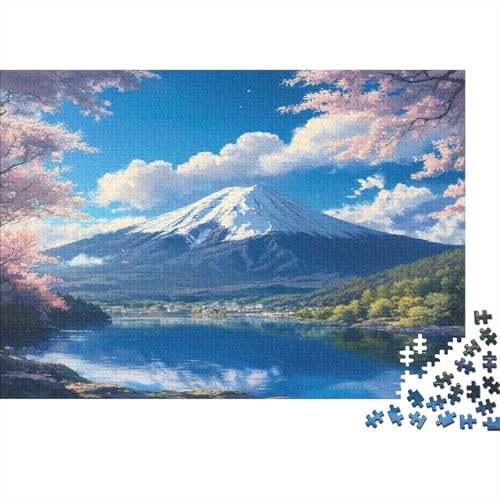 Tokio Tokyo der Fuji - Berg Mount Fuji Puzzle HolzKunst Premium Japanische Stadtlandschaft Spiel Entpacken Puzzles Plakat Für Erwachsene Kinder 500pcs (52x38cm) von DUABELPHF