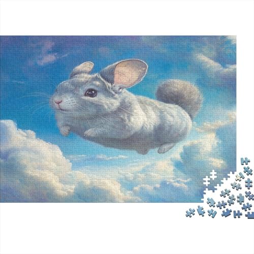 Totoro Chinchilla Puzzle HolzKunst Premium Cartoon Kreativ Lustiges Puzzles Plakat Für Erwachsene Kinder 300pcs (40x28cm) von DUABELPHF