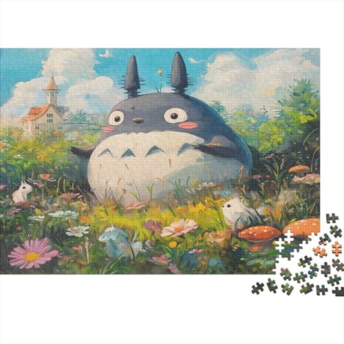 Totoro Chinchilla Puzzle HolzKunst Premium Cartoon Legespiel- Erwachsenenpuzzle Puzzles Plakat Für Erwachsene Kinder 300pcs (40x28cm) von DUABELPHF