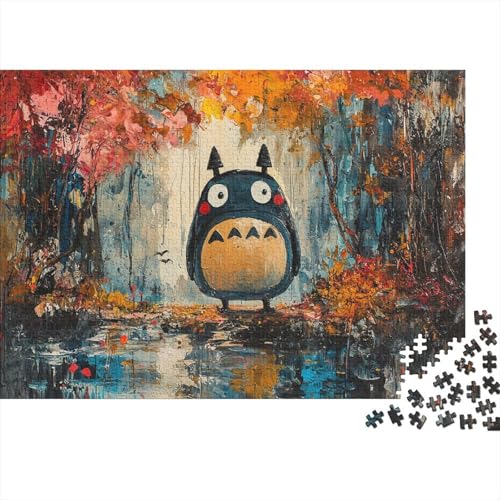 Totoro Chinchilla Puzzle HolzKunst Premium Cartoon Spiel Entpacken Puzzles Plakat Für Erwachsene Kinder 1000pcs (75x50cm) von DUABELPHF