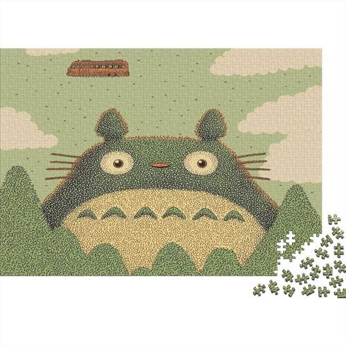 Totoro Chinchilla Puzzle HolzKunst Premium Cartoon Spiel Entpacken Puzzles Plakat Für Erwachsene Kinder 300pcs (40x28cm) von DUABELPHF