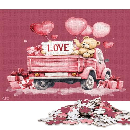 Valentinstag Valentine's Day Liebe Herz Puzzle HolzKunst Romantisches Liebesspiel Geschenk Plakat Puzzles Für Erwachsene 300pcs (40x28cm) von DUABELPHF