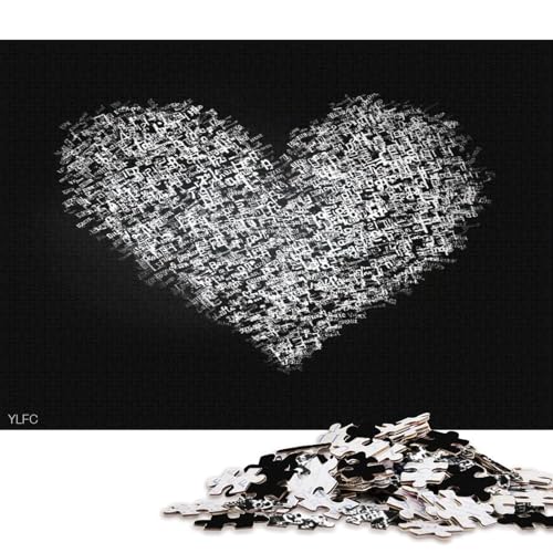 Valentinstag Valentine's Day Liebe Herz Puzzle HolzKunst Romantisches Liebesspiel Geschenk Plakat Puzzles Für Erwachsene Kinder 300pcs (40x28cm) von DUABELPHF