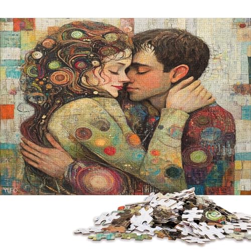 Valentinstag Valentine's Day Liebende Puzzle HolzKunst Romantisches Liebesspiel Geschenk Plakat Puzzles Für Erwachsene 300pcs (40x28cm) von DUABELPHF