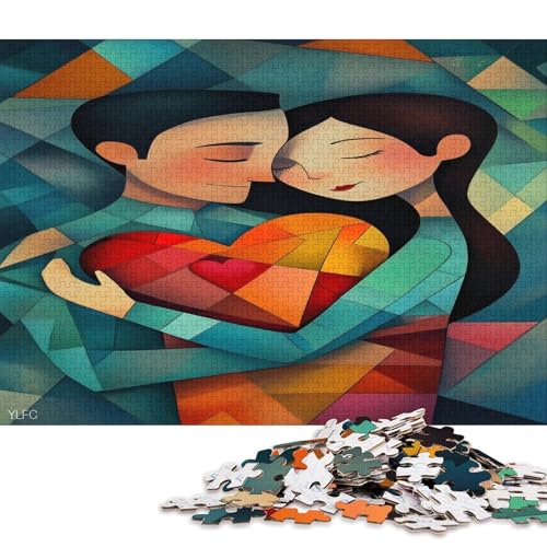 Valentinstag Valentine's Day Liebende Puzzle HolzKunst Romantisches Liebesspiel Geschenk Plakat Puzzles Für Erwachsene 300pcs (40x28cm) von DUABELPHF