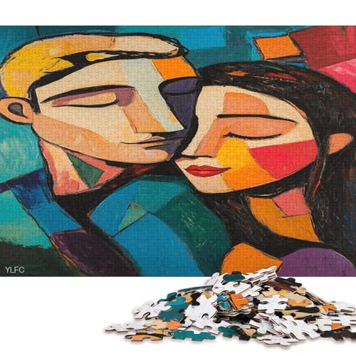 Valentinstag Valentine's Day Liebende Puzzle HolzKunst Romantisches Liebesspiel Geschenk Plakat Puzzles Für Erwachsene 300pcs (40x28cm) von DUABELPHF