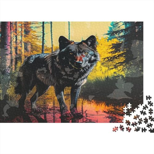 Wolf Puzzle 1000 Teile Für Erwachsene Und Kinder Ab 14 Jahrenfür Stressabbauer Puzzlespiel Erwachsenen Puzzlespiel Puzzel 1000pcs (75x50cm) von DUABELPHF