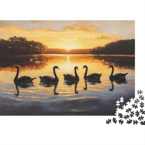 schön Schwan Swan Puzzle HolzKunst Premium Kreativ Lustiges Puzzles Plakat Für Erwachsene Kinder 300pcs (40x28cm) von DUABELPHF