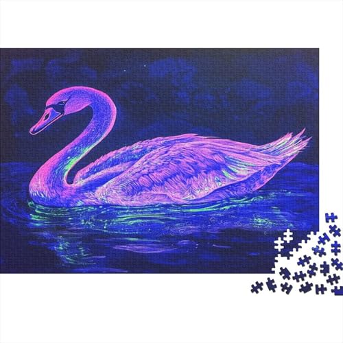 schön Schwan Swan Puzzle HolzKunst Premium Kreativ Lustiges Puzzles Plakat Für Erwachsene Kinder 500pcs (52x38cm) von DUABELPHF