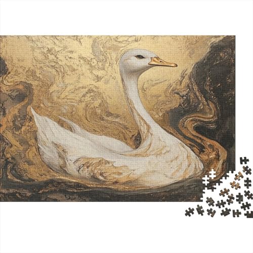 schön Schwan Swan Puzzle HolzKunst Premium Legespiel- Erwachsenenpuzzle Puzzles Plakat Für Erwachsene Kinder 300pcs (40x28cm) von DUABELPHF