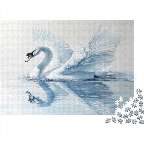 schön Schwan Swan Puzzle HolzKunst Premium Legespiel- Erwachsenenpuzzle Puzzles Plakat Für Erwachsene Kinder 500pcs (52x38cm) von DUABELPHF