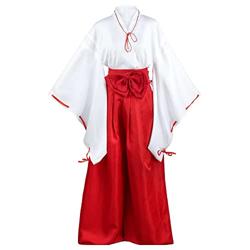 DUALY Kikyo Kikyo Kikyou Cosplay Kostüm Anime Inuyasha XL, Weiß von DUALY