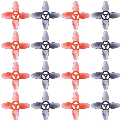 DUAO 16 StüCk für Avan Tinyhawk Turtlemode Propeller 40 Mm 4-Blatt 1,5 Mm Loch, für 0802 Motor Indoor FPV Drone von DUAO