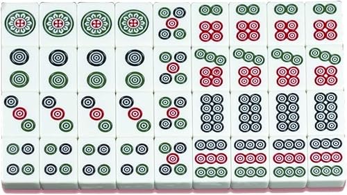 DUBTEDHOU Klassisches chinesisches Mahjong-Spiel-Set, Klassisches Chinesisch mit 144 Spielsteinen, rosa Haushalts-Hand-Mahjong for Gameplay im chinesischen Stil. Nur Mahjong-Spielsteine(40#) von DUBTEDHOU