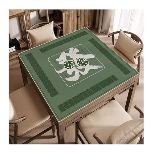 DUBTEDHOU Mahjong Tischmatte,Kachel Spiele Tischabdeckung, Quadratische, Kurze Pokertisch-Abdeckung aus Samt, Spielmatte for Bridge, Mah-Jongg, Brettspiele und Kachelspiele(23.6x23.6inch) von DUBTEDHOU