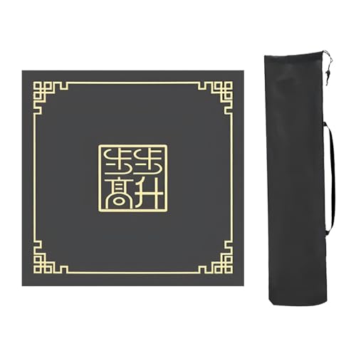 Mahjong Tischmatte,Kachel Spiele Tischabdeckung, Lärmreduzierende Mahjong-Tischmatte, Mahjong-Matte aus Faser und Gummi, vibrationsreduzierendes Mahjong-Pad for Mahjon-Poker(Gray,90x90cm (35.43x35.43i von DUBTEDHOU