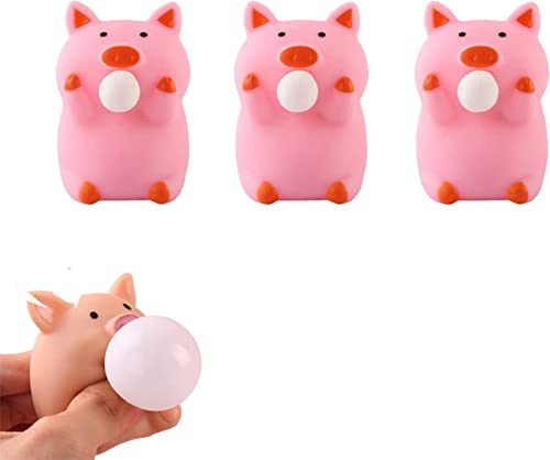 Ferkel-Spucke-Blasen-Squeeze-Spielzeug, süßes Piggy-Squishy-Spielzeug zum Stressabbau, sensorisches Squeeze-Spielzeug für Kinder und Erwachsene, Dekompressionsspielzeug, Geschenke von DUBUSH