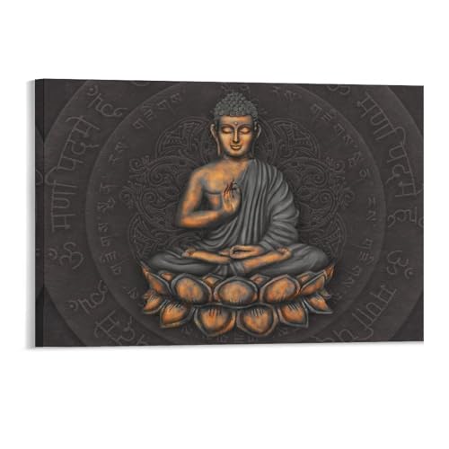 Puzzle 1000 Teile，Buddha vor dem Hintergrund des Mantras，Erwachsene Kinder Puzzle,Papierpuzzle（38x26cm）-68 von DUDOK