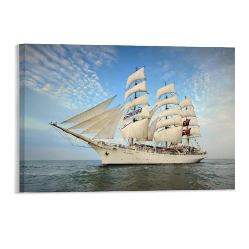 Puzzle 1000 Teile für Erwachsene，Großes Schiff unter Segel mit dem Ufer im Hintergrund，Teenager Jungen Mädchen Puzzle for Teen Lernspiel Holiday Challenging Puzzle（75x50cm）-228 von DUDOK