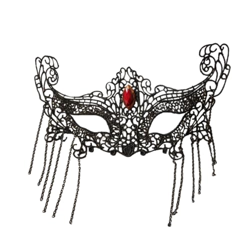 Schwarze Spitze Maskerade, Karneval Prom Masks, Schwarz Halbgesichtsmaskerade, Gesichtsbedeckung Maskerade, Schwarze Spitze Venezianische Maskarade, Damen Mode Dress Up Zubehör für Karneval Halloween von DUDOK