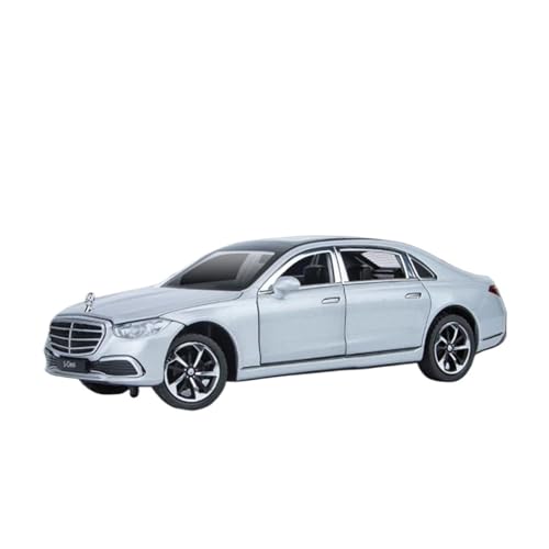 1/22 Für Maybach S400 Legierung Luxus Druckguss Metall Spielzeug Auto Modell Sound Und Licht Geschenk Druckgussmodelle Motorfahrzeuge(S400 Gray) von DUEVEL