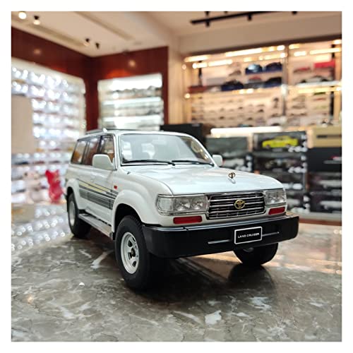 1 18 Diecast Alloy Für Toyota Cruiser LC80 Simulation Geländewagenmodell Erwachsene Sammlung Souvenir Display Druckgussmodelle Motorfahrzeuge(White) von DUEVEL