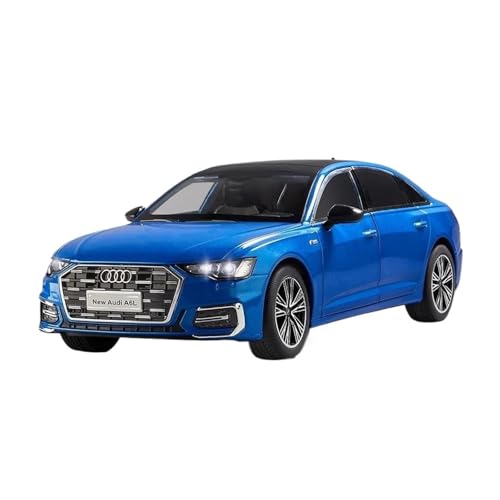 1 18 Für Audi A6 L Proportionaldruckgussauto Druckgussmodell Simulation Sound- Und Lichtdisplay Ornamente Druckgussmodelle Motorfahrzeuge(Blau) von DUEVEL