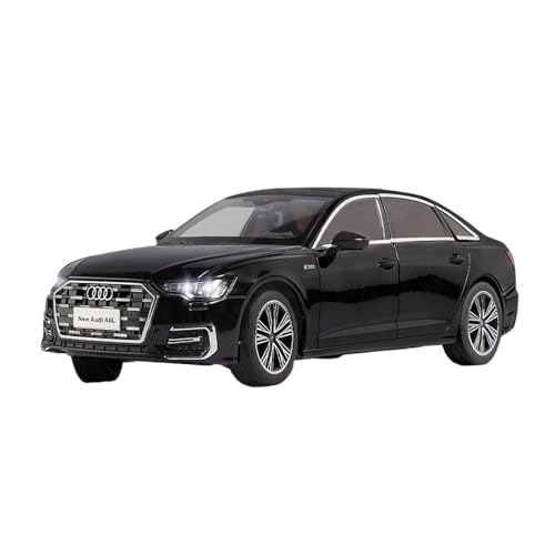 1 18 Für Audi A6 L Proportionaldruckgussauto Druckgussmodell Simulation Sound- Und Lichtdisplay Ornamente Druckgussmodelle Motorfahrzeuge(Schwarz) von DUEVEL